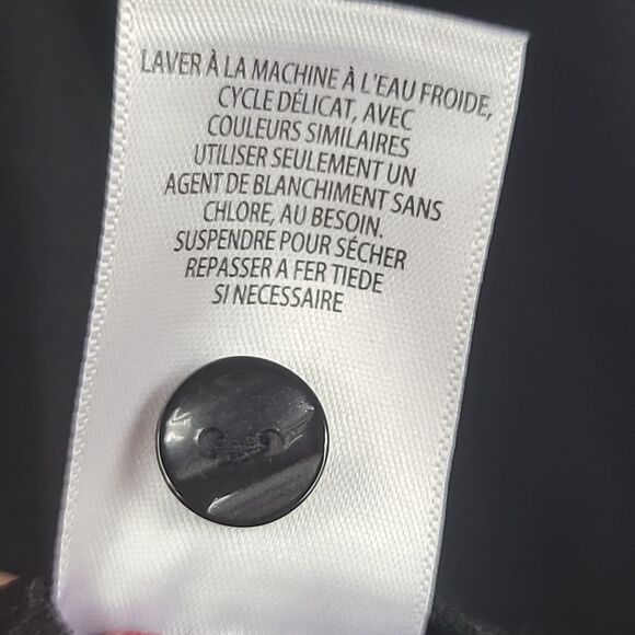 Leith Black Balloon Sleeve Choker Long Sleeve Blouse V-neck Popover Puffy Girly - Picture 8 of 11